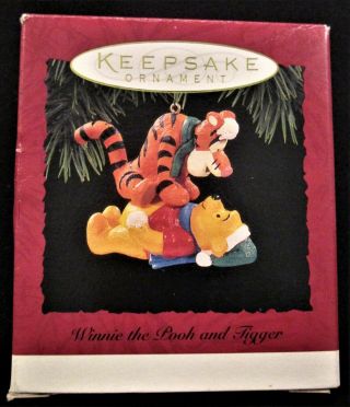 1994 Hallmark Keepsake Ornament Winnie The Pooh And Tigger - Mib - K52