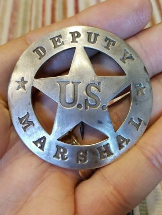 Rare Deputy U.  S.  Marshal Badge Silver?
