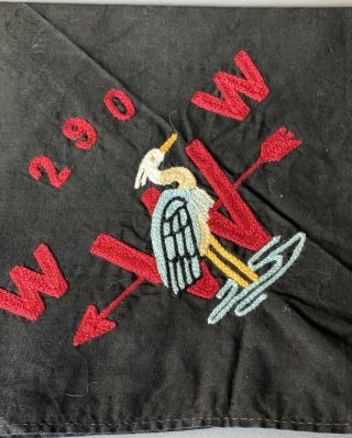 Boy Scout Oa 290 Wazi Yata Lodge Vintage Neckerchief