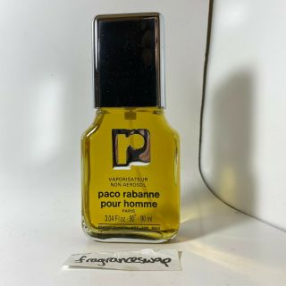 Paco Rabanne Pour Homme,  Eau De Toilette,  90ml/3oz,  Vintage Spray 1st Edition