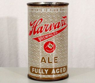 Harvard •fully Aged Ale• Flat Top Beer Can Lowell,  Massachusetts Vintage Mass Ma