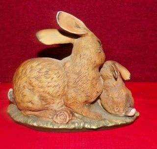 1279 Masterpiece Porcelain HOMCO Home Interiors RABBITS Bunny Hare Figurine 3
