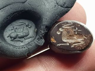 Very Rare Ancient Roman Seal/bead Stamp 3oobc 8.  9 Gr 15 Mm