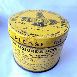Scarce Dr.  Lesure ' s Electric Hoof Ointment for Horses Tin Keene NH Veterinary 2