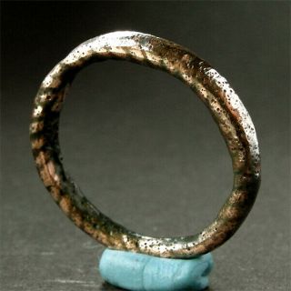 A Ancient Viking Bronze Temple Ring - Wearable