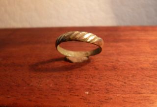 Early Medieval Viking Or Anglo Saxon Bronze Ring - Metal Detecting Find