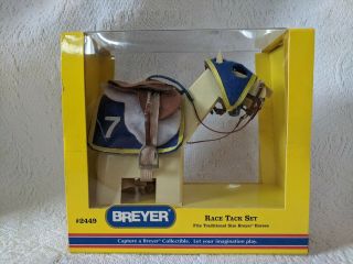 Retired Breyer Horse Race Tack Set Traditional Accessory 2449 Thoroughbred Blue