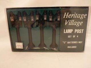 Department 56 Heritage Village Lamp Post Set Of 4 5996 - 0 -