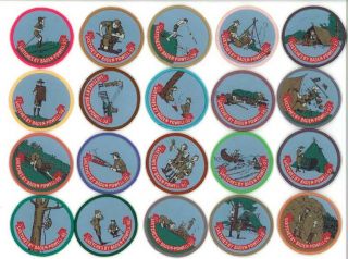 World Scout Founder Lord Baden Powell - " Scouting For Boys " Sketches Patch 21 - 40