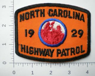 Nc North Carolina Highway Patrol State Police Trooper Vintage Rare Orange Patch
