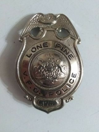 Lone Pine Pa Volunteer Fire Department Vfd Police Badge