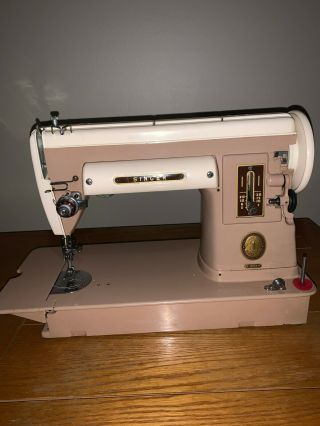 Vintage Singer 301a Sewing Machine Two Tone With Cradle