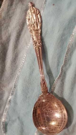 Antique Tiffany Sterling Souvenir Spoon Columbus World Fair 1893