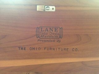 Vintage LANE Cedar Trinket/Jewelry Box Made for The Ohio Furniture Co. 3