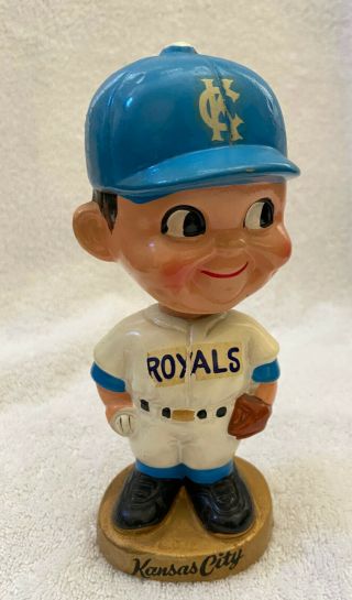 Vintage 1960s Mlb Kansas City Royals Baseball Bobblehead Nodder Bobble Head