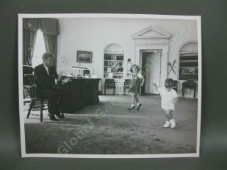 10/62 Cecil Stoughton Jfk Wh Photo Kennedy John Jr Caroline Oval Office
