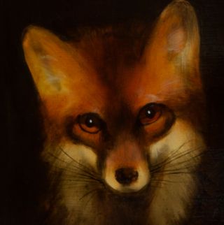 Fox : Oil Painting On Canvas Paper : Wildllife Art By David Andrews