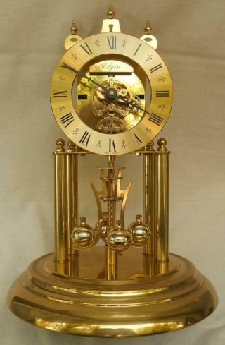 Vintage Elgin 400 Day Key Wind Anniversary Clock -