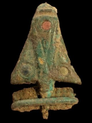 Ancient Roman Bronze Coloured Fly Enamelled Fibula Brooch - 200 - 400 Ad (14)