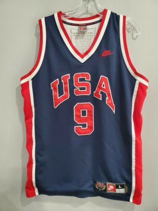 Vintage Nike Authentic Michael Jordan 1984 Usa Olympic Dream Team Jersey Mens L