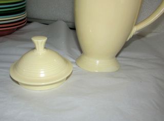 Vintage Fiesta Fiestaware Coffee Pot With Lid Ivory Glaze 3