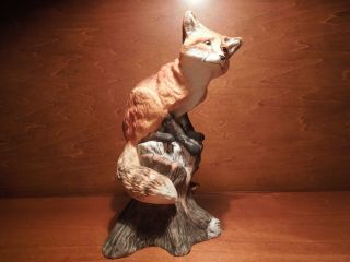 Maruri Porcelain Red Fox Figurine By Wildlife Artist W.  E.  Gaither,  Limited Ed.