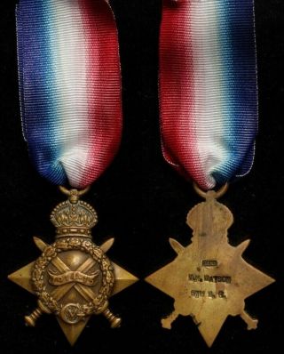 South Africa: Medal: Ww1 1914 - 15 Star Named Watson 5th M.  R.