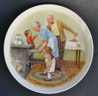 Joseph Csatari Decorative Collector Plate: Grandparent Series; The Cookie Tastin