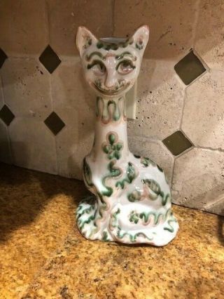 Rare M A Hadley Vintage Stoneware Cat