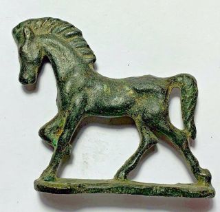 Circa 100 Bc - 100 Ad Ancient Celtic Bronze Leaping Horse Figurine 49mm