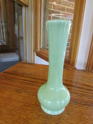 Vintage Napco Mid - Century Ceramic Pottery Vase 6” Green