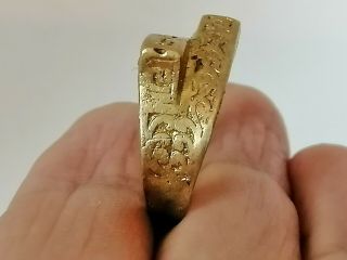 Extremely Rare Ancient Bronze Ring Viking Artifact Bronze Authentic