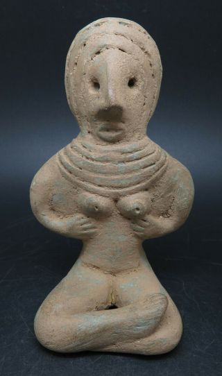 Ancient Indus Valley Harappan Culture Terracotta Seated Fertility Idol