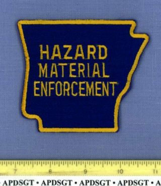 Arkansas State Police Hazmat Enforcement (old) Highway Patrol Patch State Shape