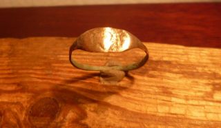 Early Medieval Saxon Or Viking Copper Finger Ring - Metal Detecting Find