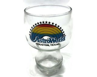 Vintage Astroworld Rainbow Glass Souvenir Cup