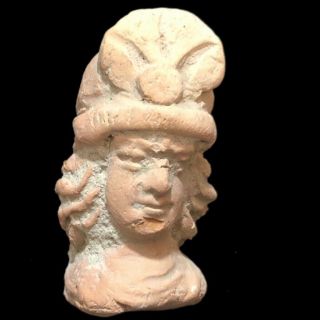 Large Ancient Roman Terracotta Bust 1st Century A.  D.  (1)