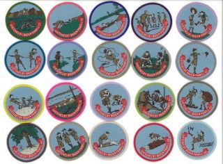 World Scout Founder Lord Baden Powell - " Scouting For Boys " Sketches Patch 61 - 80