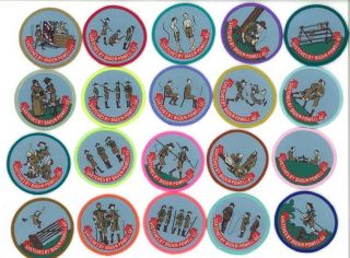 World Scout Founder Lord Baden Powell - " Scouting For Boys " Sketches Patch 41 - 60
