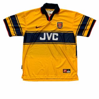 1997 99 Arsenal Away Football Shirt Large Adult Clasic Vintage - L