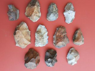 11 Mojave Desert Lake Manix Paleolithic Neolithic Artifacts Scrapers Hand Axes