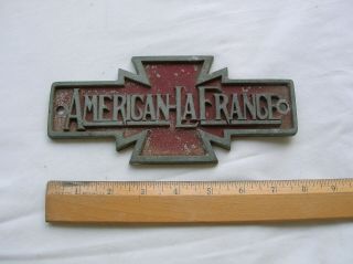 Vintage American Lafrance Fire Truck Emblem Name Plate Sign