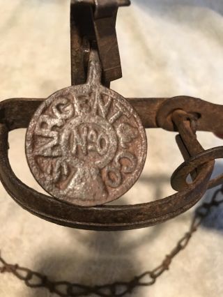Vintage Sargent No 0 Long Spring Trap Trapping Newhouse Victor