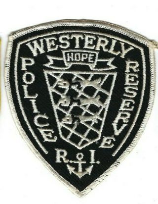 Vintage Westerly (washington Co. ) Rhode Island Ri Police Reserve Patch -