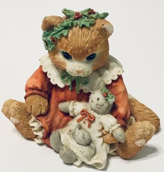 Calico Kittens Priscilla Hillman Enesco Dressed In Our Holiday Best Christmas