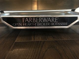 Vintage Farberware Open Hearth Rotisserie Indoor Grill Broiler 455ND 2