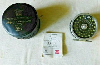 Vintage Marquis 6 Hardy Bros Ltd England Fly Fishing Reel In Case With Instruct