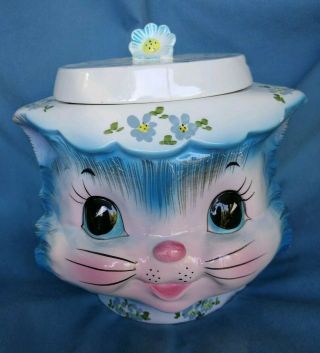 Miss Priss Cookie Jar Lefton Japan 1502 Ceramic 7 1/4 " Tall Vintage Retro
