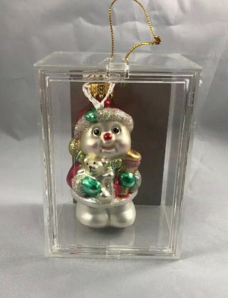 Unique Treasure Hand Blown Glass Christmas Ornament Santa Claus Snow Man