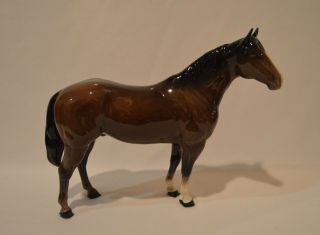 Beswick Quarter Horse Figurine Brown Gloss Porcelain Model 2186